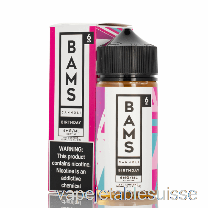 Cannoli D'anniversaire Vape Suisse - Cannoli De Bam Bam - 100ml 6mg